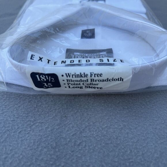 Lot of 3 NEW in Bag Stafford Wrinkle Free Dress Shirt Mens Size 18.5 35/36 - Picture 6 of 16